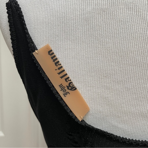 John Galliano Silk brocade black bias cut slip dress - Picture 10 of 16